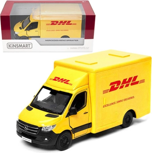 Mercedes‑Benz Sprinter DHL 1:48 Metallmodell mit Pull-Back-Antrieb