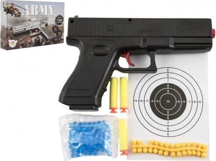 20 cm Gelblaster mit Wasserkugeln und Schaumdarts