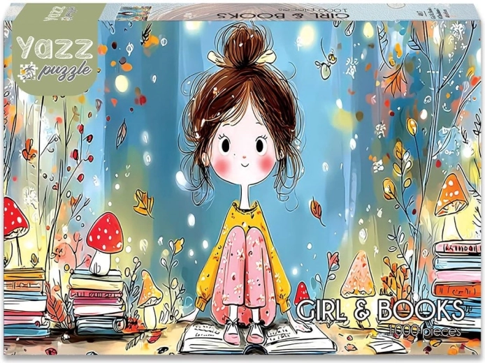 Yazz Puzzle „Mädchen und Bücher“ (1000 Teile)
