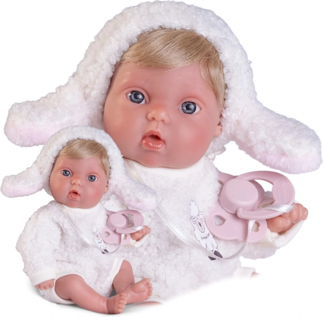 Echte Puppe Baby Schaf Antonio Juan 21 cm