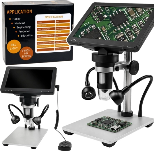 Digitales Lernmikroskop mit 7"-LCD-Display und 1200× Vergrößerung