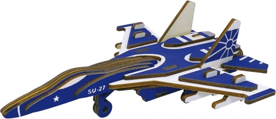 Holz 3D-Puzzle Kampfflugzeug SU27