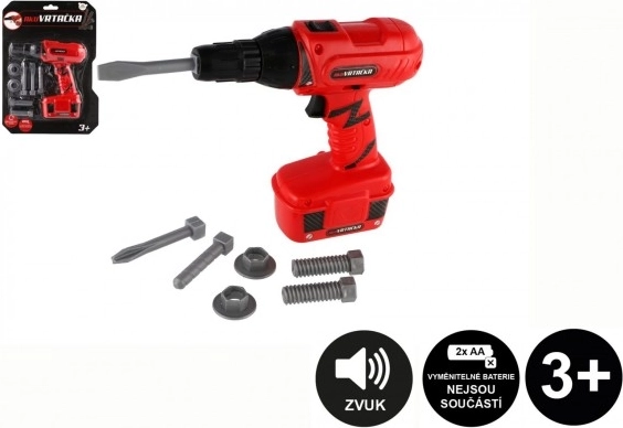 Akku-Bohrmaschine mit Zubehör auf Batterien