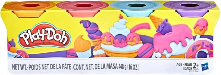 Play-Doh 4 Becher Knetmasse – Set A – Sweet