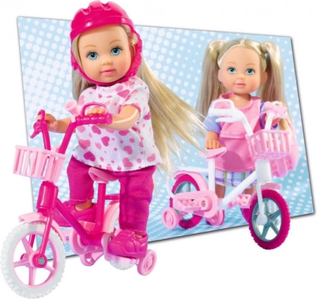 EVI LOVE Puppe mit Fahrrad und Helm