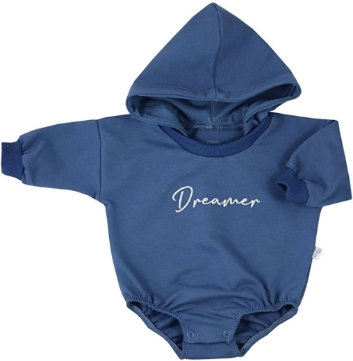 Baby-Sweatshirt-Body mit Kapuze Koala Dreamer – beige – Blau 7489