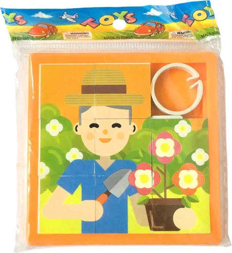 Kinder-Schiebepuzzle Gärtner 8 × 8 cm - 1 Stück