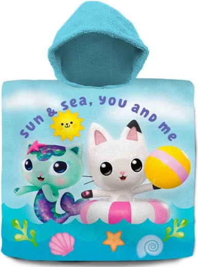 Kinder-Badeponcho GABBY’S DOLLHOUSE 60 × 120 cm, Baumwolle