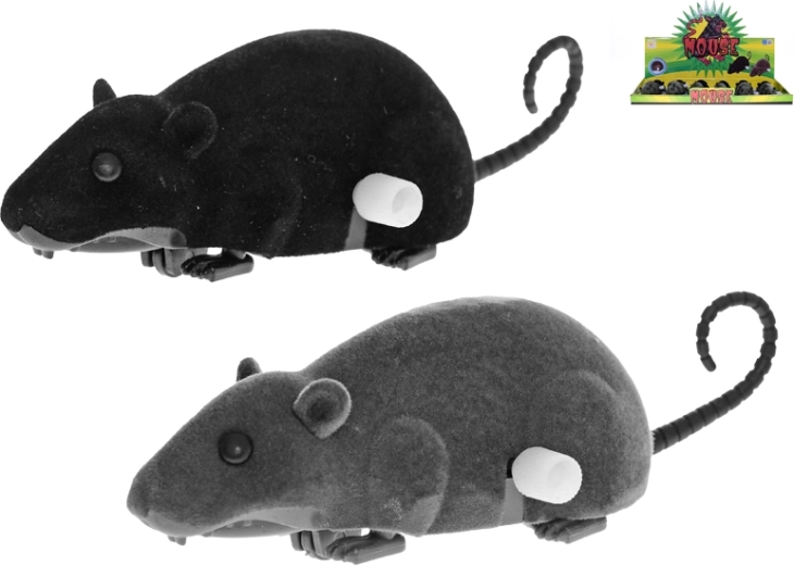 Aufzieh-Maus 12 cm mit beweglichem Schwanz – Kunststoffspielzeug für Kinder