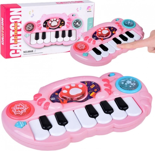 Interaktives Kinder-Keyboard in Katzenform mit Lichtern und Melodien