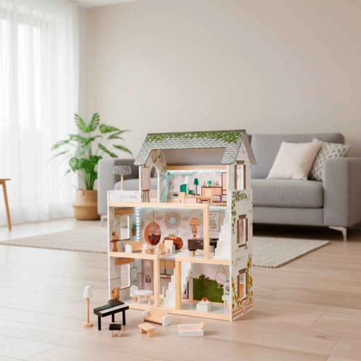 Drei Stockwerke Spielwelt mit Terrasse