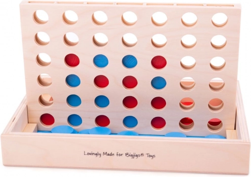 Holz-Strategiespiel Vier Gewinnt BIGJIGS TOYS