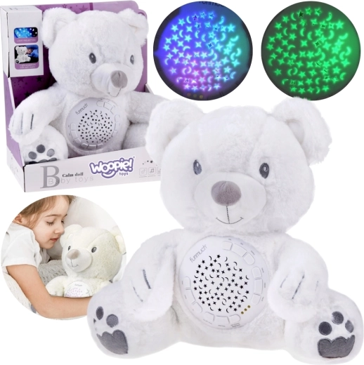 Woopie Plüsch-Eisbär mit Projektor und Spieluhr