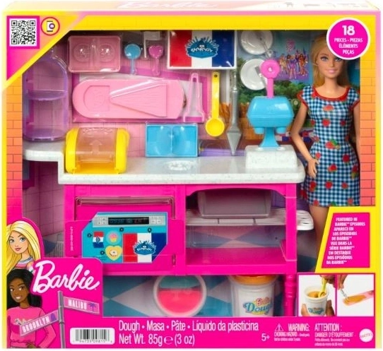 Barbie Bäckerei-Set mit Küche und Knetmasse