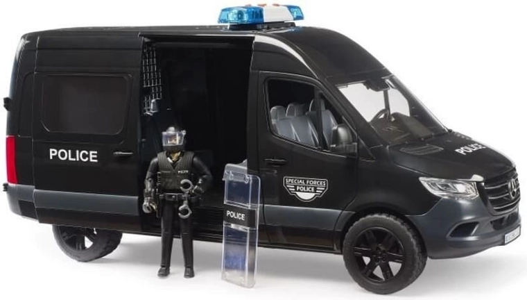 Figur des Bereitschaftspolizisten mit Ausrüstung