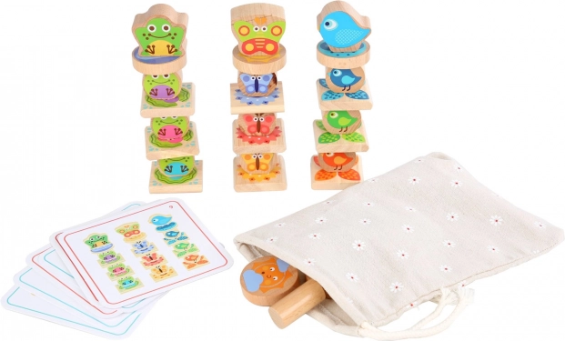 Lucy & Leo kleine Freunde – hölzernes Balancespiel mit Vorlagen, 33 Teile