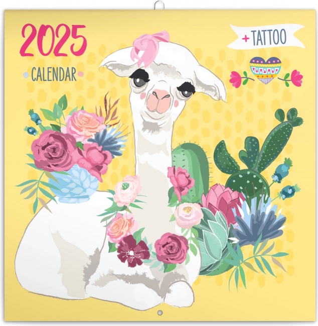 Notizkalender Glückliche Lamas 2025