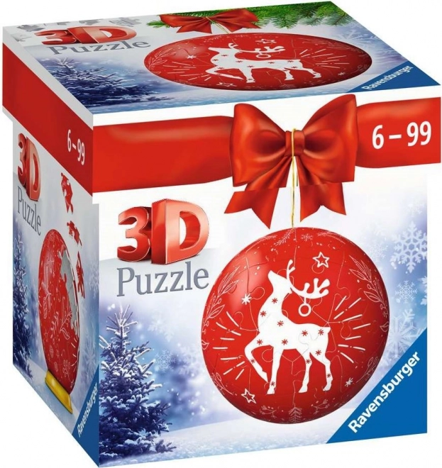 Ravensburger 3D Puzzleball Weihnachtskugel rot 54 Teile