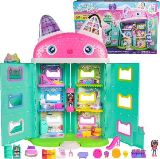 Großes Katzenhaus mit Aufzug und Puppe Gabi – GABBY’S DOLLHOUSE The Movie, Lichter und Sounds