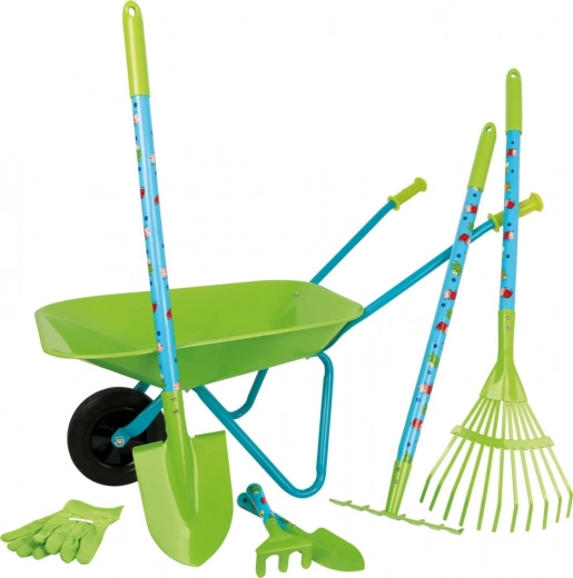 Großes Gartenset für Kinder mit Schubkarre