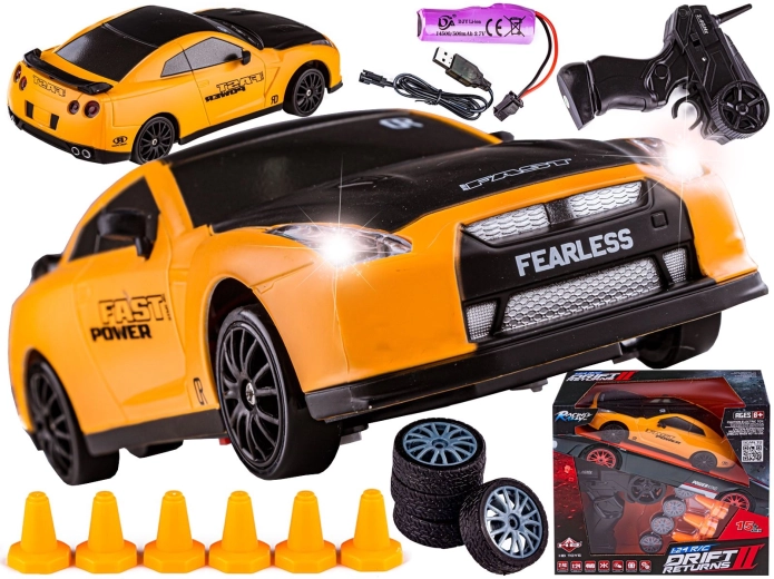 RC Drift-Auto 1:24 2,4 GHz 4WD gelb - 1 Stück