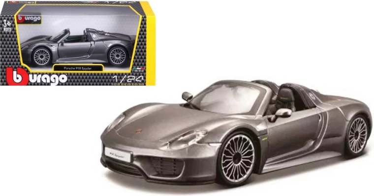 Metallmodell BBURAGO 1:24 Porsche 918 Spyder – grau