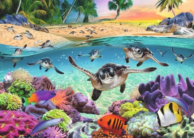 Puzzle Schildkrötenbabys 500 Teile XXL