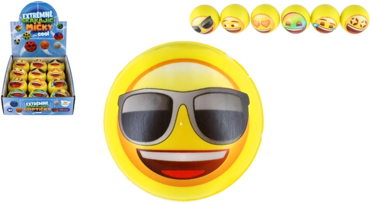 Extrem springender Schaumstoffball mit Smiley 6 cm (Mix)