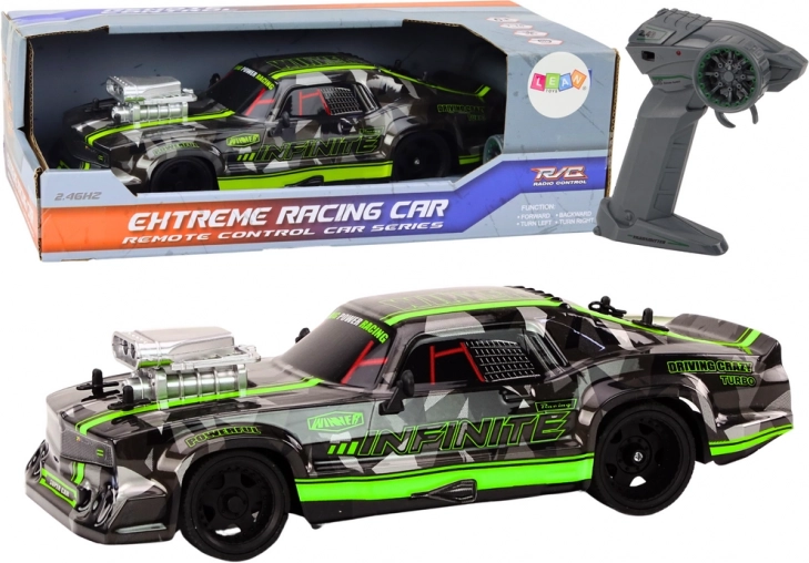 RC-Auto mit Fernsteuerung 1:16 Gummidrift-Räder grün