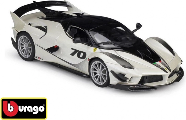 Bburago Ferrari FXX-K EVO Nr.70 Schwarz-weißer Modell 1:18