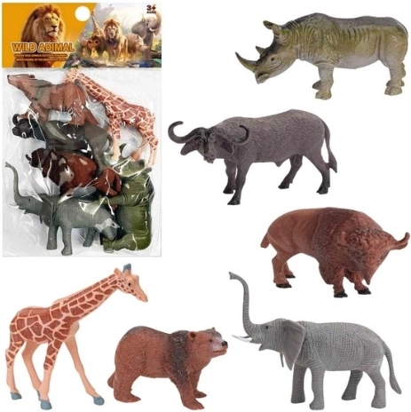 Figuren wilder Tiere ZOO - 6 Stück