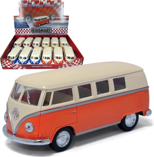 Metallmodellauto 1962 Volkswagen Classical Bus mit cremefarbenem Dach