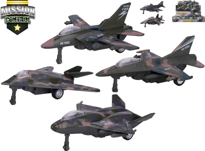 Metallisches Militärflugzeugmodell mit Rückziehmotor 12–13,5 cm