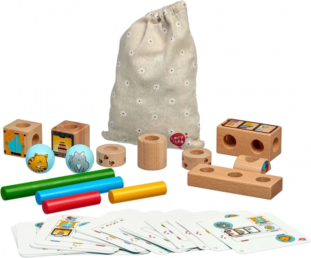 Holzpuzzle SPIELERISCHE KATZEN mit Vorlagen Lucy & Leo