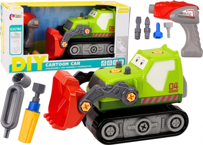 Kinder-Kettenbagger zum Zerlegen DIY – Grün