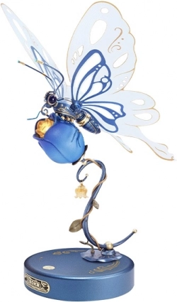 Mechanischer blauer Schmetterling ohne Abdeckung