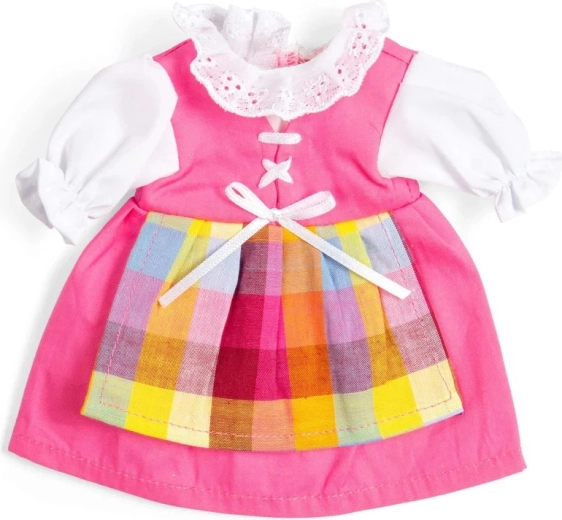 Bigjigs Toys rosa Kleid mit Schürze für Puppe 28 cm