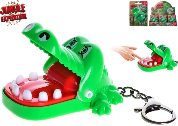 Jungle Expedition Schlüsselanhänger mit Krokodil-Spiel 7 cm