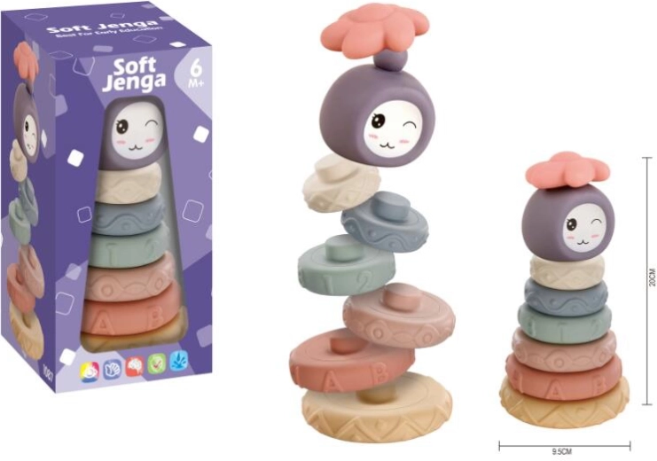 Weiche Bauklötze Pyramide, 7 Teile
