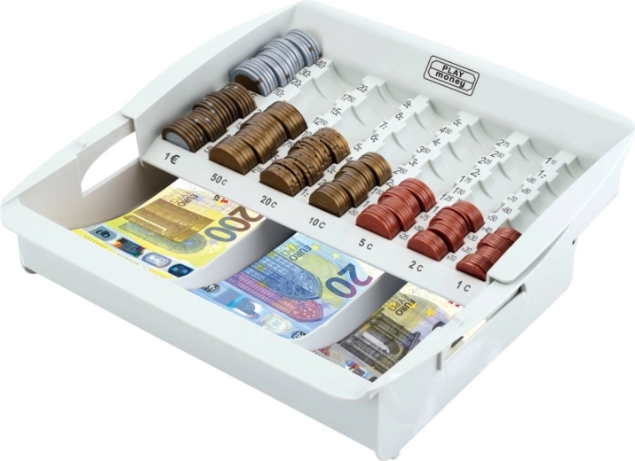Platz für Banknoten und Münzen