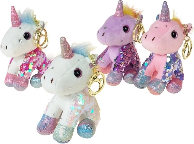 Plüsch-Schlüsselanhänger Einhorn