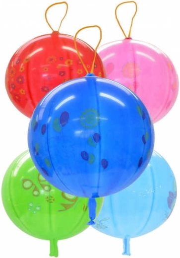 Gemar aufblasbarer Punch-Ball-Luftballon mit Aufdruck und Gummischlaufe 45 cm - 1 Stück