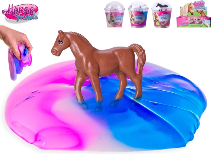 Slime mit Pferdchen HORSE FRIENDS im Becher