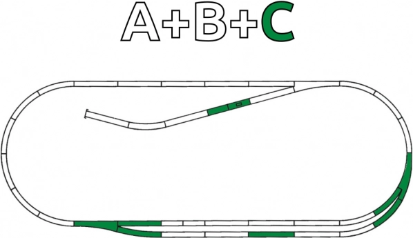 Roco Line Gleis-Set C mit Bettung – paralleler Abschnitt H0
