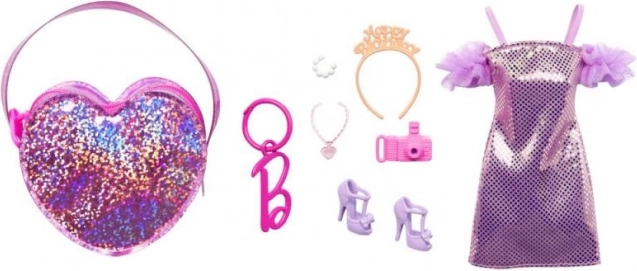 Barbie Premium Mode-Set gestreiftes Kleid