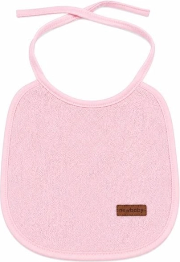 New Baby Kinder-Frottee-Lätzchen mit PVC-Unterlage rosa – 1 Stück