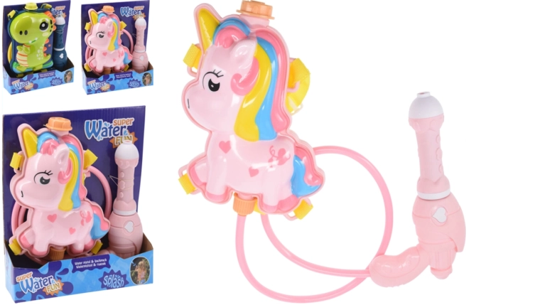 Wasserpistole mit Rucksack – Einhorn oder Dinosaurier 2 l
