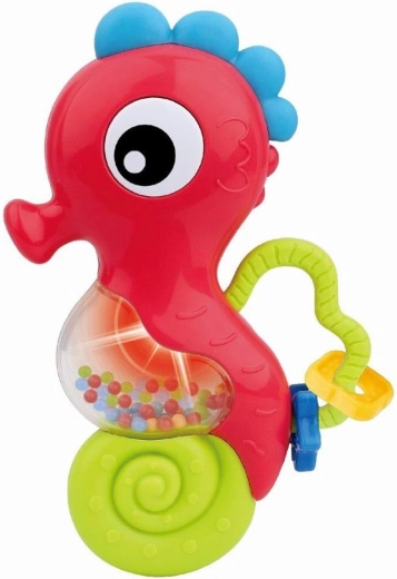 Baby-Rassel mit Melodie Seepferdchen – Rot