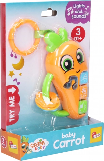 Spielzeug-Karotte mit Effekten 16 cm CAROTINA