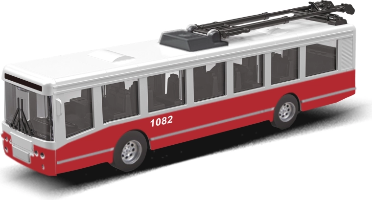 Oberleitungsbus ÖPNV rot 16 cm